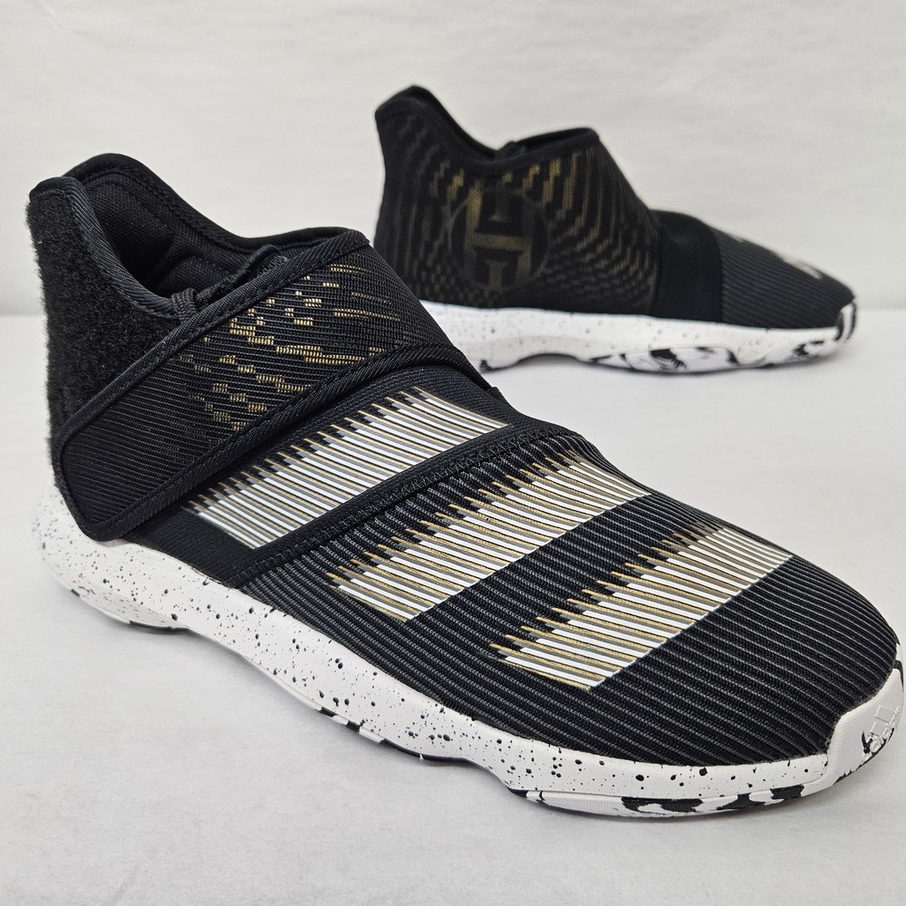 Adidas‎ Harden B/E 3 J Basketball Shoes EH1986 Black White Gold Kids Size 6.5